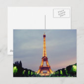 Carte postale Tour Eiffel (Devant / Derrière)