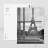 Carte postale Tour Eiffel (Devant / Derrière)