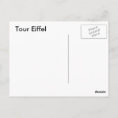 Carte Postale Tour Eiffel (Dos)
