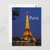 Carte Postale Tour Eiffel (Devant / Derrière)