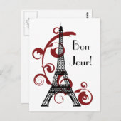 Carte postale Tour Eiffel (Devant / Derrière)