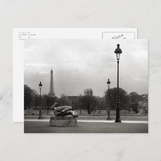 Carte postale Tour Eiffel (Devant / Derrière)