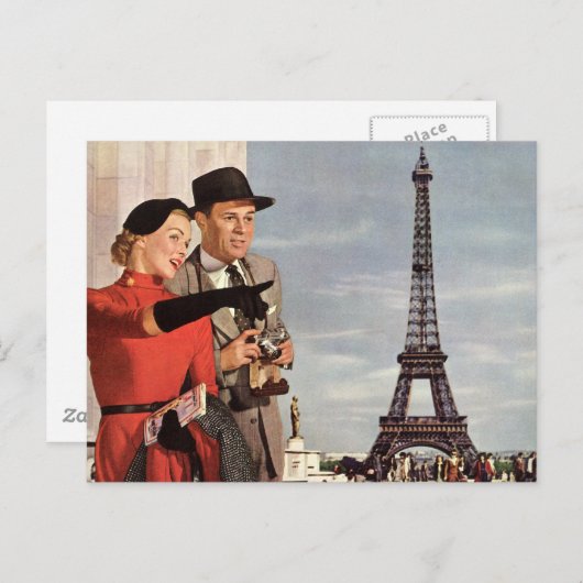 Carte Postale Tour Eiffel (Devant / Derrière)