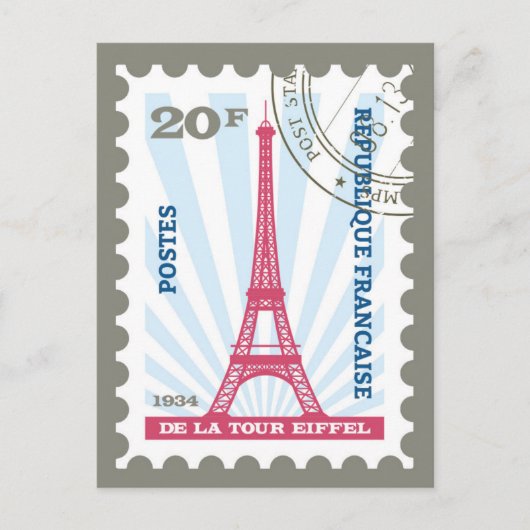 Carte Postale Tour Eiffel (Devant)