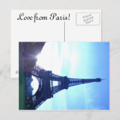 Carte postale Tour Eiffel (Devant / Derrière)