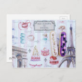 Carte Postale Tour Eiffel (Devant / Derrière)