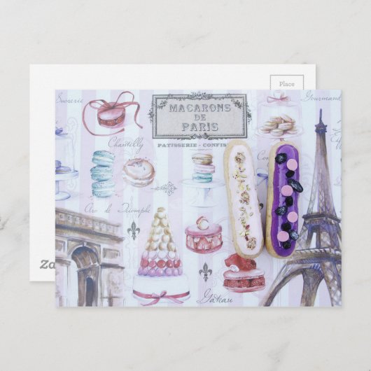 Carte Postale Tour Eiffel (Devant / Derrière)