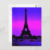 Carte Postale Tour Eiffel (Devant / Derrière)