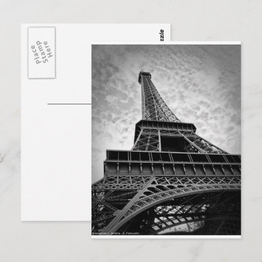 Carte Postale Tour Eiffel (Devant / Derrière)