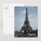 Carte Postale Tour Eiffel (Devant / Derrière)