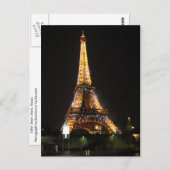 Carte Postale Tour Eiffel (Devant / Derrière)