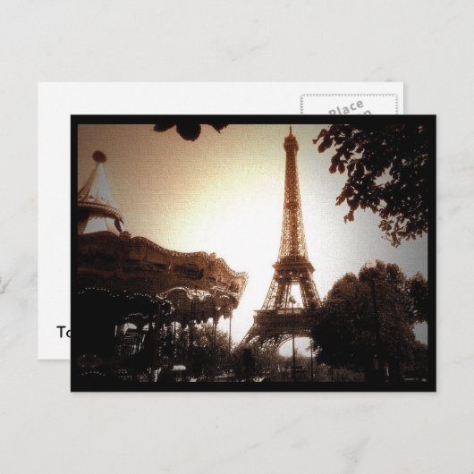 Carte Postale Tour Eiffel 2 (Devant / Derrière)