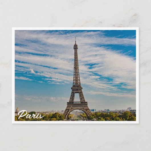 Carte Postale Tour Eiffel à Paris (Devant)