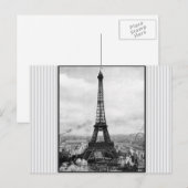 Carte Postale Tour Eiffel À Paris Vintage (Devant / Derrière)