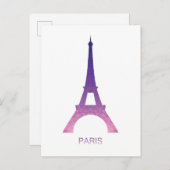 Carte Postale Tour Eiffel Abstraite (Devant / Derrière)