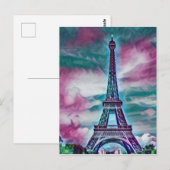 Carte Postale Tour Eiffel Abstraite (Devant / Derrière)