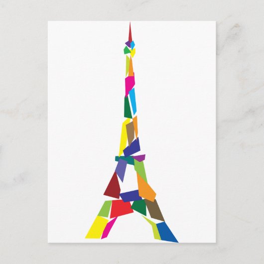 Carte Postale Tour Eiffel Abstraite, France, Paris (Devant)