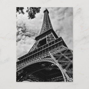 Carte Postale Tour Eiffel Amour Paris Europe Noir et Blanc Gros 