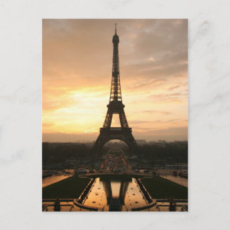 Carte Postale Tour Eiffel au lever de soleil du Trocadero