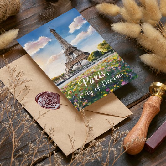 Carte Postale Tour Eiffel au lever du soleil à Paris