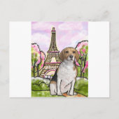 Carte Postale tour eiffel beagle paris (Devant)