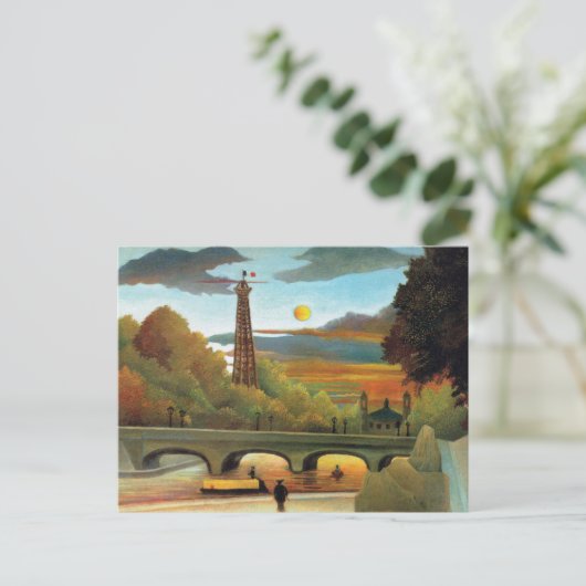 Carte Postale Tour Eiffel coucher de soleil Henri Rousseau (Debout devant)