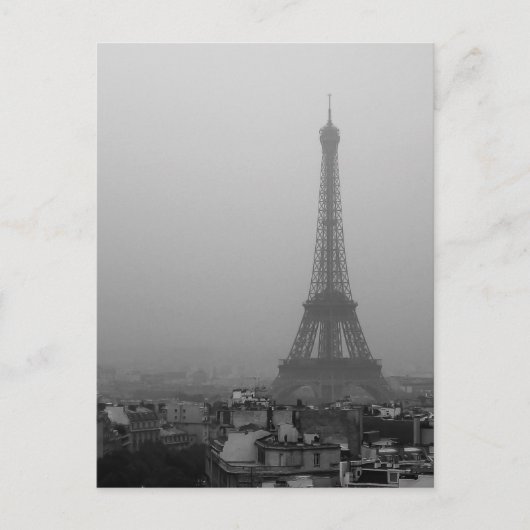 Carte Postale Tour Eiffel dans la brume (Devant)