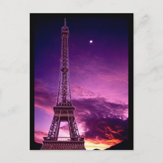 Carte Postale Tour Eiffel dans Sunshine Sky (Devant)