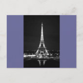 Carte Postale Tour Eiffel de nuit - B/W (Devant)