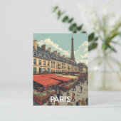 Carte Postale Tour Eiffel de Paris (Debout devant)