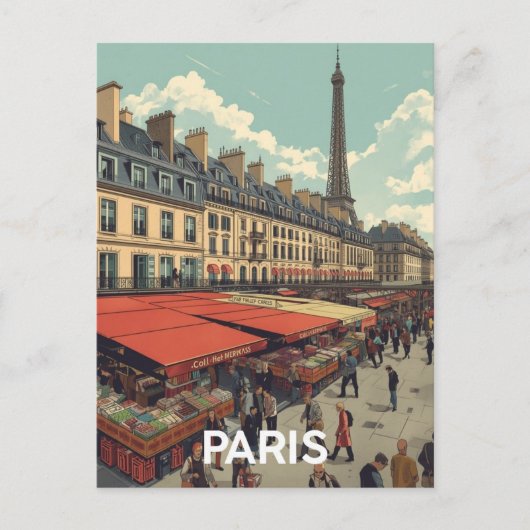 Carte Postale Tour Eiffel de Paris (Devant)