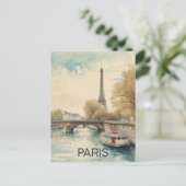 Carte Postale Tour Eiffel de Paris (Debout devant)