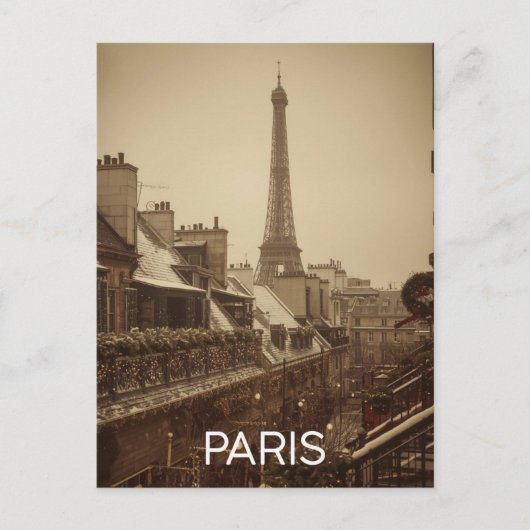 Carte Postale Tour Eiffel de Paris (Devant)