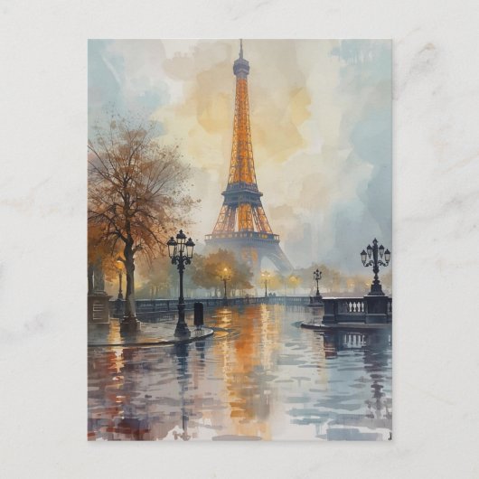 Carte Postale Tour Eiffel de Paris (Devant)