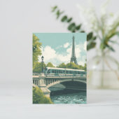Carte Postale Tour Eiffel de Paris (Debout devant)