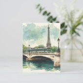 Carte Postale Tour Eiffel de Paris (Debout devant)