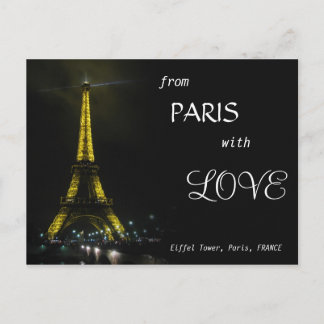 Carte Postale TOUR EIFFEL - de Paris avec AMOUR