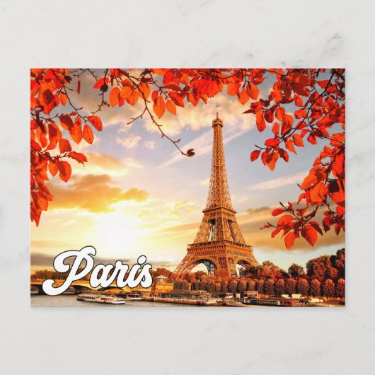 Carte Postale Tour Eiffel En Automne | Paris, France (Devant)