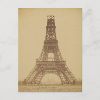 Carte Postale Tour Eiffel en construction 1888