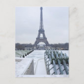 Carte Postale Tour Eiffel en hiver 3 (Devant)