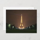 Carte Postale Tour Eiffel en soirée (Devant / Derrière)