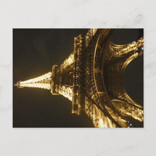 Carte Postale Tour Eiffel en soirée (Devant)