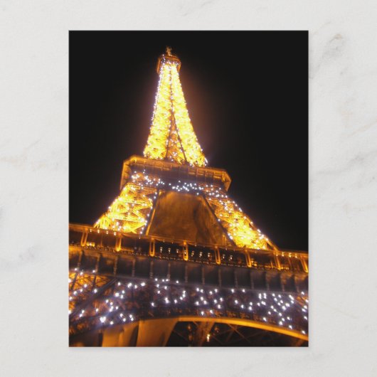 Carte Postale Tour Eiffel en soirée (Devant)