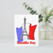 Carte Postale Tour Eiffel et Drapeau Français Tee - shirt du 11 (Debout devant)