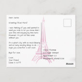 Carte Postale Tour Eiffel et les toits de Paris (Dos)