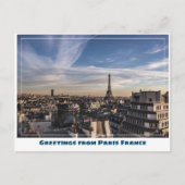 Carte Postale Tour Eiffel et les toits de Paris (Devant)