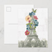 Carte Postale Tour Eiffel fleurie | Paris, France (Devant / Derrière)