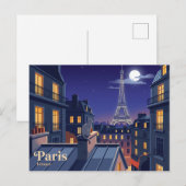 Carte Postale Tour Eiffel France (Devant / Derrière)
