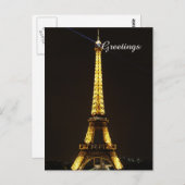 Carte Postale Tour Eiffel France (Devant / Derrière)