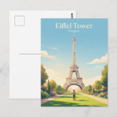 Carte Postale Tour Eiffel France (Devant / Derrière)